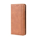 KERUN Case for Realme 8 Pro Filp Case, Magnetic Closure Full Protection Book Design Wallet Flip Cover for Realme 8 Pro with [Card Slots] and [Kickstand]. Brown