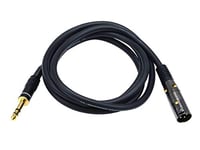 Monoprice 6ft Gold Plated Premier Series XLR Male to 1/4 inch TRS Male 16AWG Cable
