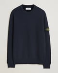 Stone Island Ribbed Soft Organic Cotton Crewneck Navy Blue