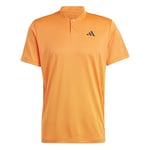 adidas Men's Club Tennis Henley Polo Shirt (Short Sleeve), Impact Orange, XS