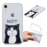 Apple Iphone Xr Embossed Pattern Tpu Case - Cute Cat