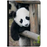 Azzumo Cheeky Panda Cub Faux Leather Case Cover/Folio for the Apple iPad 10.2 (2020) 8th Generation