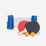 Decathlon Small Indoor Table Tennis Set With A Rollnet + 2 Table Tennis Bats + 2 Balls