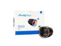 Shelly Plus Plug Black Sett med 5 - Smart Socket - Intelligente funksjoner - Svart, Hvit - Sett med 5 (BF_5)