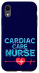 Coque pour iPhone XR Blue Balloon Cardiac Care Nurse avec fréquence cardiaque arithmétique