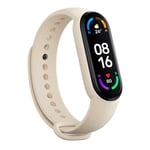 Straps for Xiaomi Mi Smart Band 5 / Mi Band 6, Colourful Replacement Watch Bracelet Silicone Strap for Xiaomi Mi Band 5 / Mi Band 6 - Beige