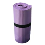 Yogamatta Pilatesmatta Tjock Träningsmatta för Gym Halkfri Träningsmatta 15 mm Fitnessmattor Purple