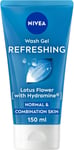 NIVEA Refreshing Facial Wash Gel, Pack of 6 (6 x 150ml), Invigorating Face Wash