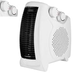 Feel Chaud Portable Mini Electric Energy Saving Fan Heater 2KW with Two Heating Adjustable Thermostat Low Energy, Home Office – White
