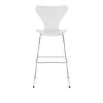Fritz Hansen - 3187 Sjuan, Lackerad bokfanér, Vit - Barstolar - Arne Jacobsen - Vit - Metall/Trä