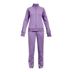 Girl's Under Armour UA Knit Full Zip Jacket and Pant Tracksuit in Purple