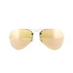 Aviator Gold Copper Mirror Sunglasses