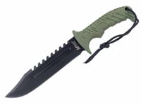 M-Tech - Fixed Sawback Kniv med Slire - Army Green