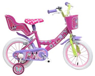 albri Bicicletta Bambina Da 14 Pollici Di Disney Minnie Vélo pour Fille Pouces Bébé – garçon, Rose