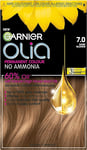 Garnier Olia Permanent Hair Dye, Up to 100% Grey Hair Coverage, No Ammonia, 7.0