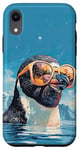 iPhone XR Cool Penguin with Sunglasses in Ice Water Case