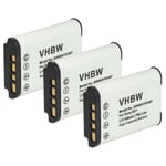 vhbw 3x Batterie compatible avec Sony Cybershot DSC-RX100mIII, DSC-RX100mII, DSC-RX100 Mark VI, DSC-RX100 V appareil photo (1000mAh, 3,6V, Li-ion)