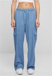 Urban Classics Cargo jeans dam - loose fit (skyblue washed,XXL)