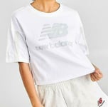 New Balance Women's White Essentials Stacked Logo T-Shirt Size XS New With Tags