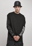 Urban Classics Svart långärmad tröja med kinesiska tecken (Svart,XL)