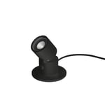 Egger Licht Capri -LED-pöytälamppu spotilla, musta