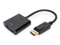 ASSMANN - DisplayPort-adapter - DisplayPort (hane) till HD-15 (VGA) (hona) - 15 cm - formpressad - svart