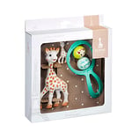 Sophie la Girafe - Coffret Cadeau Naissance Sophie la Girafe - Comprend 1 jouet à mordiller caoutchouc 100% naturel + 1 hochet + 1 porte-clés - Jouet d'éveil premier age