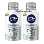 NIVEA MEN SENSITIVE DAILY SKIN & STUBBLE LOTION 125ML -2 PACK