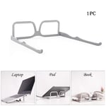 MHLYY Laptop Stand Portable Glasses Shape Foldable Laptop Stand Holder Aluminum Alloy Laptop Cooling Desk Stand Suitable for All Below 16Inch Laptops or Tablets (1pc Silver)
