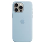 Apple iPhone 15 Pro Max silikonikuori MagSafella, vaaleansininen