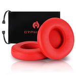 Cypher.V Beats Solo 2 & 3 Earpad Replacement,Cypher.V Ear Cushion Pads Compatible with 2.0/3.0 Wireless On Headphones by Dr. DRE 1 Pair- (Red)