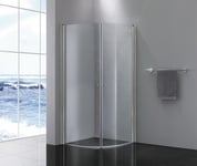 Prisma Picto duschhörn, 80x80 cm, klart glas, aluminium profil