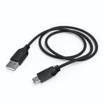Hama"Basic" Controller Charging Cable (for PS4, 1.5 m, Extra Long Cable, Micro USB Connection) Black