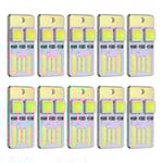 10 st Slim Laptop LED Nyckelringlampa Mini Dubbelsidig Ljus Dubbelsidig Pluggbar Ljus Ultra Slim USB Ljus