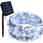Outdoor Solar String Light 200 Led Copper Wire Fairy Lamp Purple