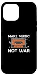 Coque pour iPhone 15 Pro Max Funny Make Music Not War Producteur de bande sonore Ingénieurs audio