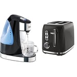 Breville HotCup Hot Water Dispenser | 3kW Fast Boil |1.5L | Energy-efficient use | Gloss Black [VKJ142] & Bold Black 2-Slice Toaster with High-Lift and Wide Slots | Black and Silver Chrome [VTR001]
