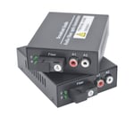 1CH (bidirectionnel)-Convertisseur audio sur fibre optique, extension RCA de diffusion vers fibre monomode, 2