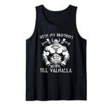 Odins Brothers Valhalla Warrior Gym Viking Beard Axes Runes Tank Top