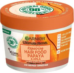 Garnier Ultimate Blends Hair Food, Papaya 3-in-1 Damaged 400 ml (Pack of 1) 