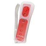 Remote Rouge Et Case Manette De Jeu Sans Fil Nunchuck 2 Fr 1 Pour Nintendo Wii Motion Plus, Controlleur À Distance, Joystick