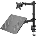 VIVO Black Fully Adjustable 13 to 32 inch Single Computer Monitor and Laptop Desk Mount Combo, Stand with Grommet Option, Fits up to 17 inch Laptops (STAND-V002C)