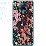 Xiaomi Poco F2 Pro Transparent Mobilskal Blommor