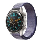 Huawei Watch GT / Watch 2 Pro / Watch Magic 22mm klockband av nylon - Blå