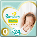 Pampers Premium Protect Micro Size 0 Newborn Nappies 24 Size Pack