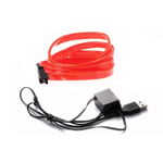 10ft LED-remsa för bilinteriör, flexibel med USB-kabel, cool unik universell neonatmosfärslampa, röd