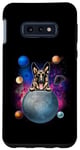Coque pour Galaxy S10e German Shepherd On The Moon Galaxy Funny Dog In Space Puppy
