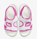 NIKE Sunray Adjust 6 (GS) Sneaker, Black/Pink Foam-White, 3.5 UK