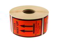 Etiketter Med Text: This Way Up150x75x150mm 1,385Kg (1St)