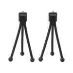 Webcam Stand,Tabletop Tripod Stand,Adjustable Flexible Mini Portable Metal Tripod Stand, Compatible with DC cameras with standard 1/4" tripod socket-2PCS